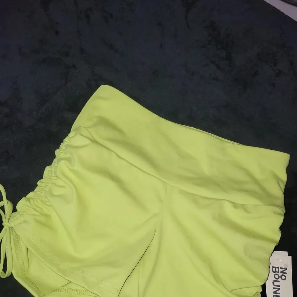 No-boundaries Women's Green and Yellow Shorts